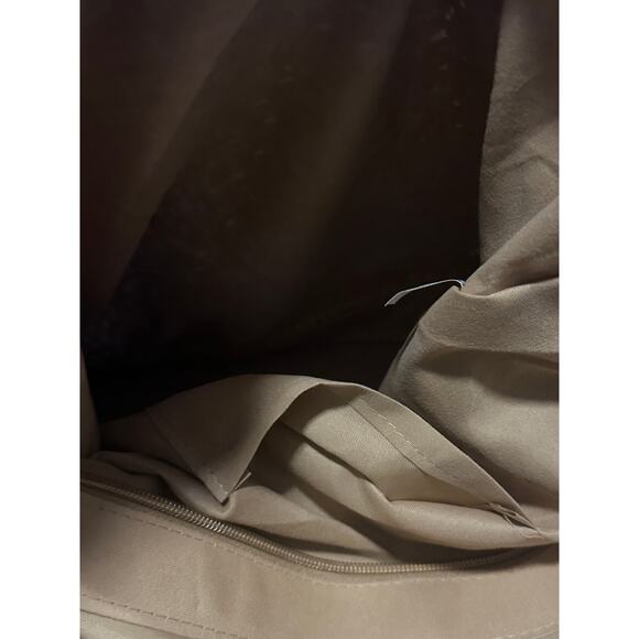 Women's Tan Straw Hobo Zip Up Vacation Beach Shoulder Tote Bag - Picture 4 of 4